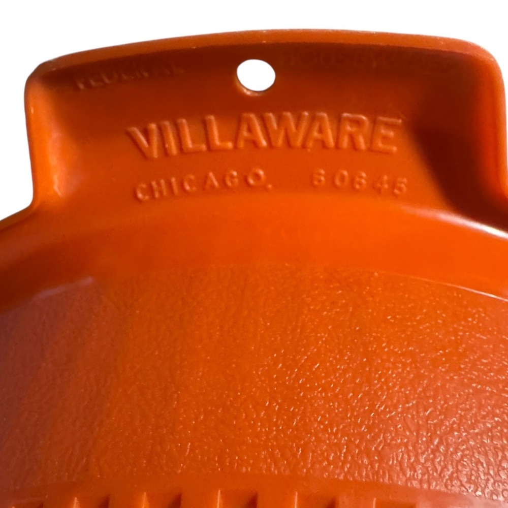 VTG 70s Orange Rubbermaid Villaware colander mixing bowl set 3 PC MCM 2661 2930 - Picture 13 of 16